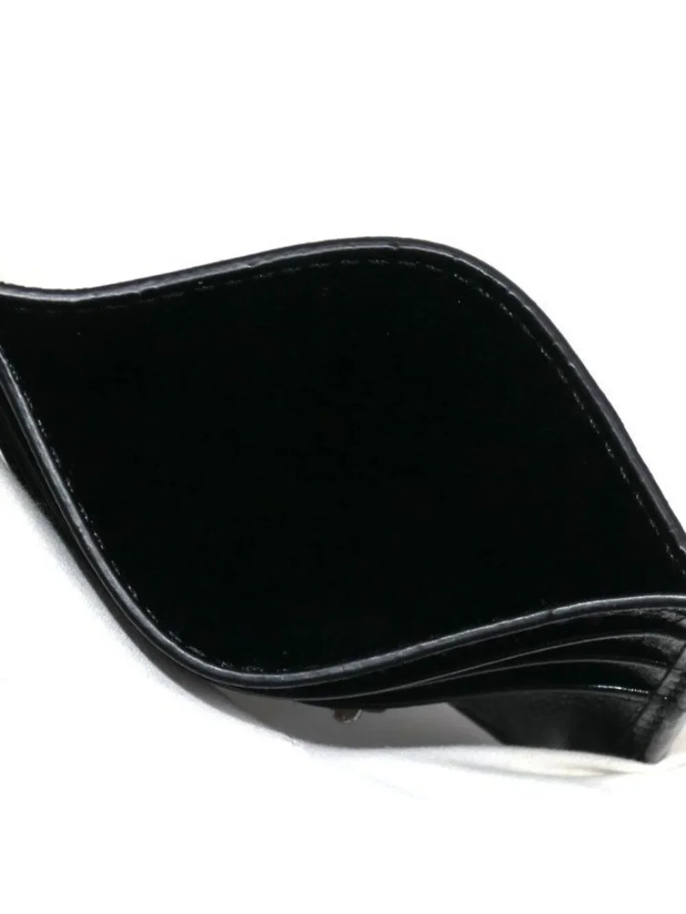 Prada Soft Looks Triangle Logo Card Case Black